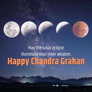 Happy Chandra Grahan Lunar Eclipse Greeting Advertisement For X