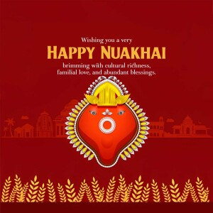 Happy Nuakhai Celebration Graphic Branding Post For Twitter