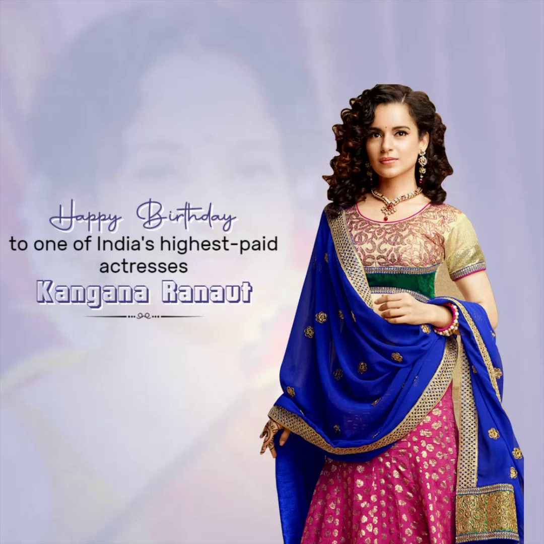 Kangana Ranaut in a traditional ethnic outfit celebrating her birthday