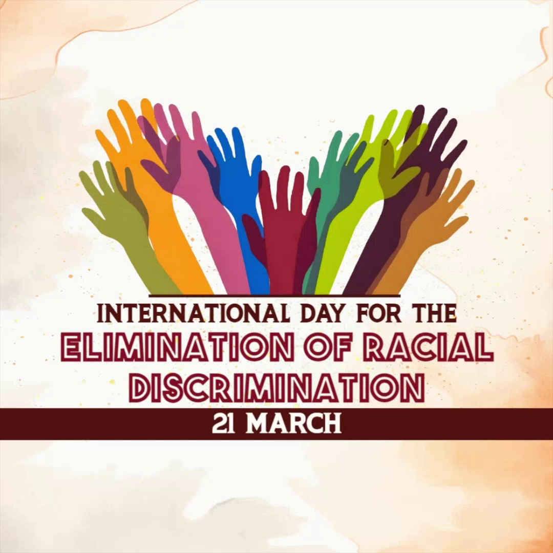 Various colored hands reaching up representing diversity on the International Day for the Elimination of Racial Discrimination