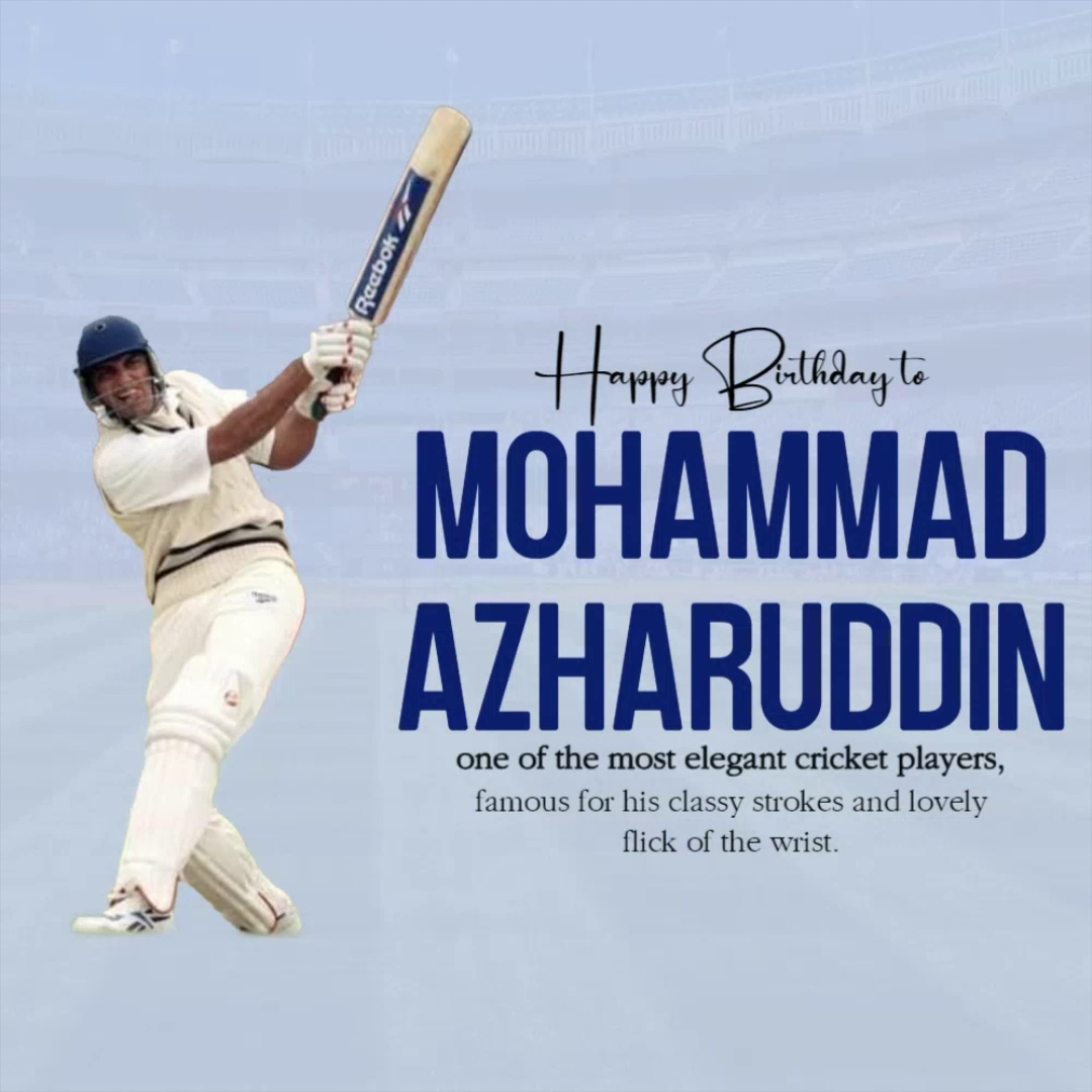 Former Indian cricket captain Mohammad Azharuddin batting on the field