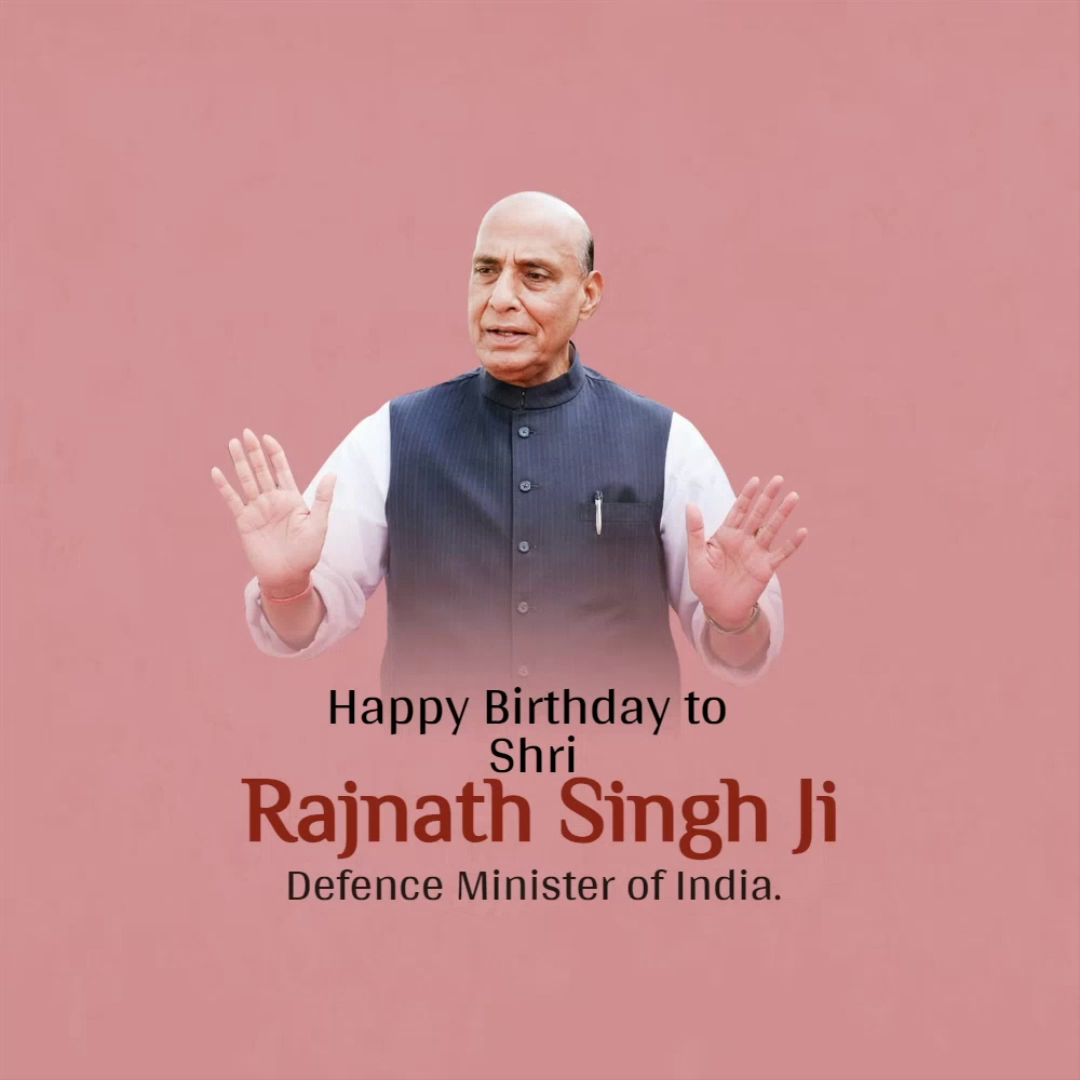 Rajnath Singh posing for a portrait to celebrate his birthday
