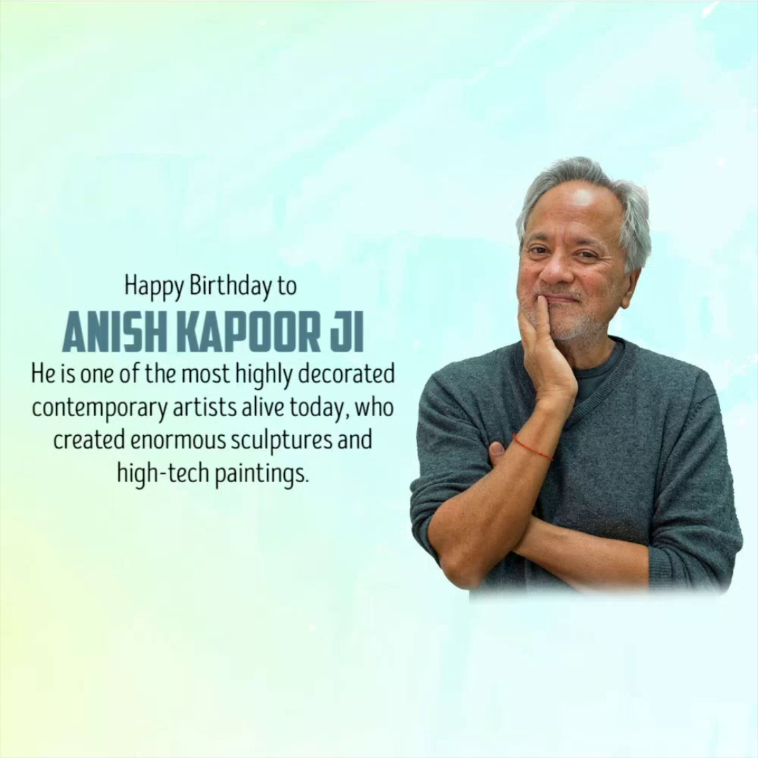 Anish Kapoor portrait with birthday message