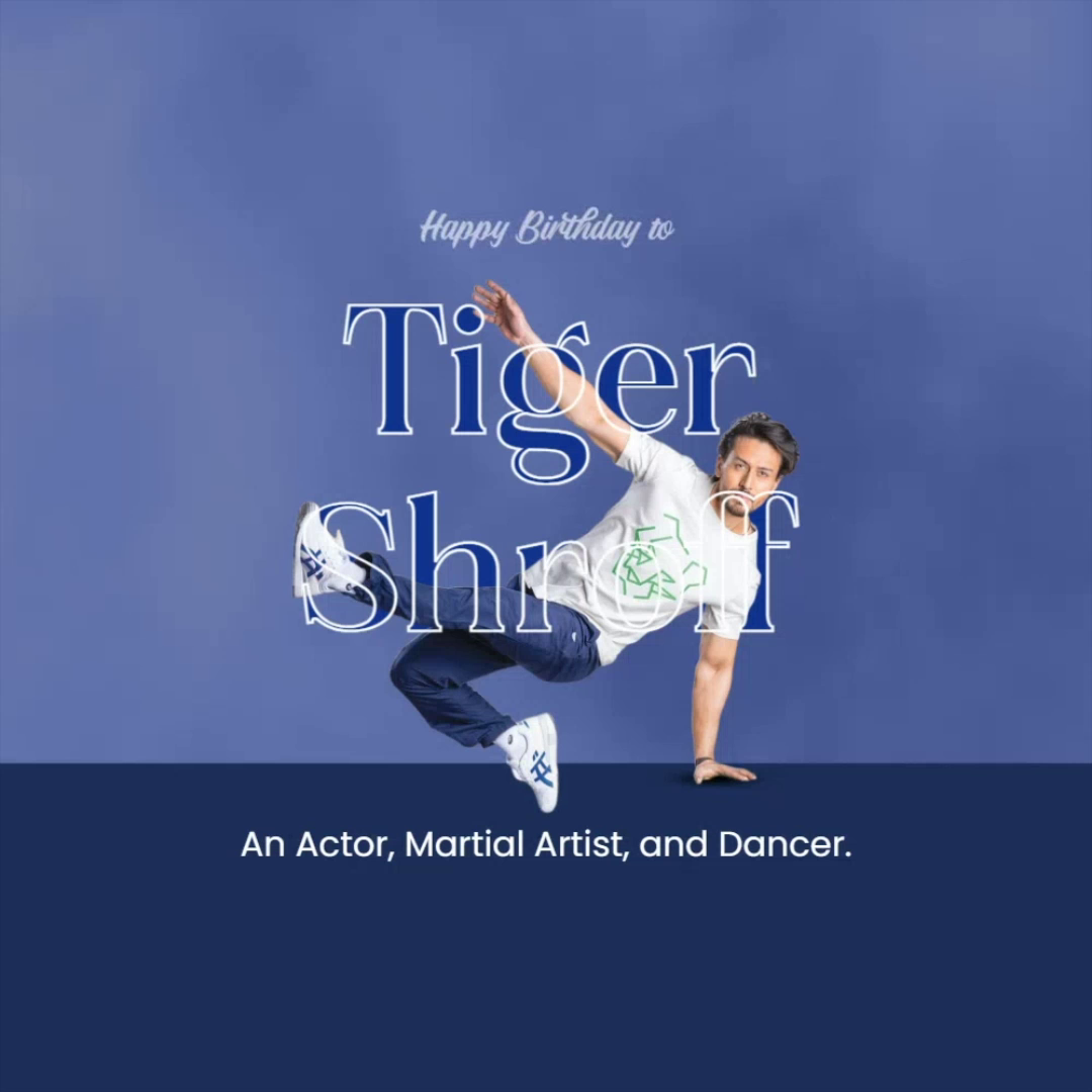 Tiger Shroff performing an acrobatic move on his birthday