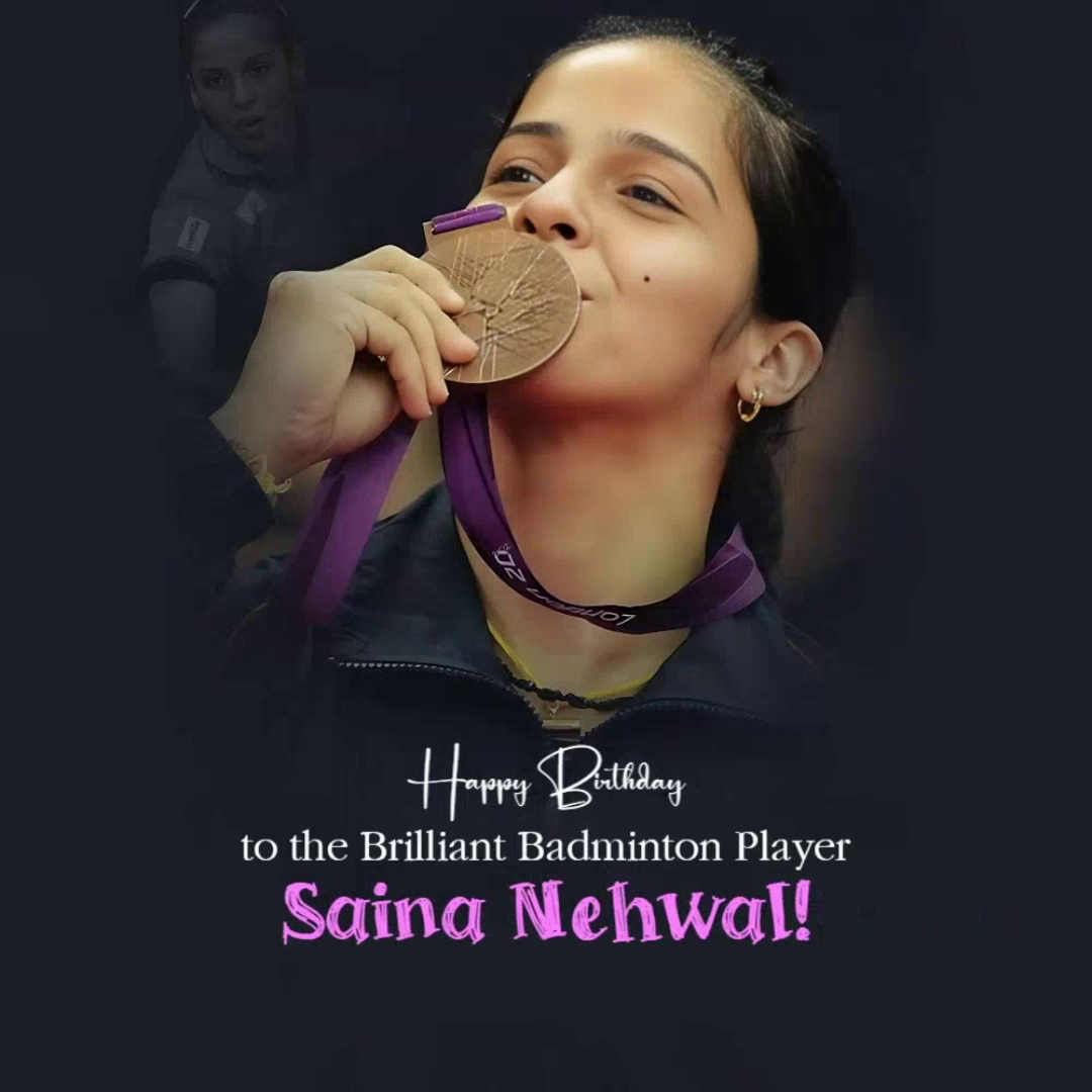 Saina Nehwal kissing her Olympic bronze medal on her birthday