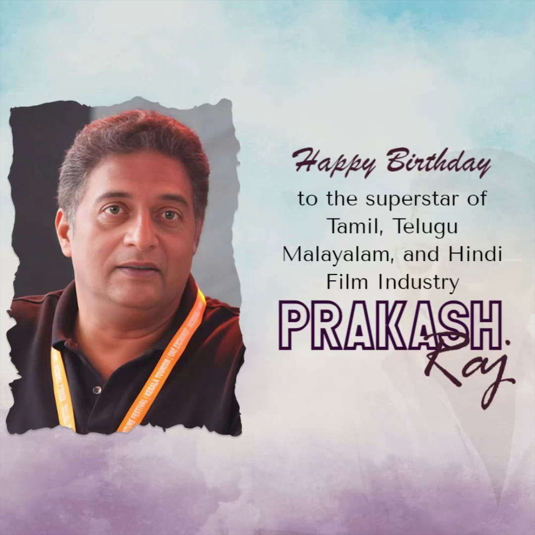Actor Prakash Raj birthday wish social media post