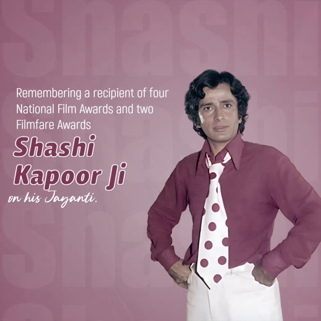 Shashi Kapoor portrait for Jayanti commemoration