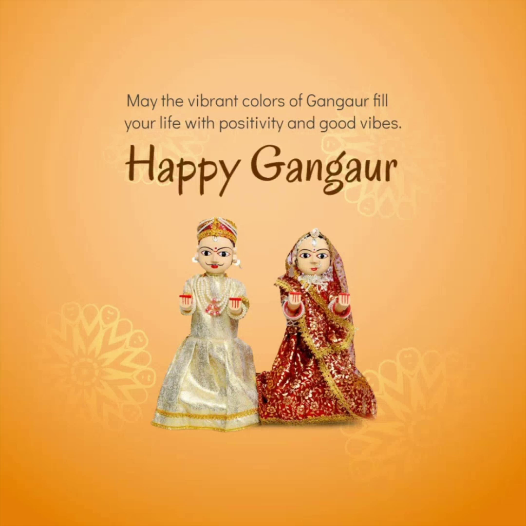Traditional Gangaur idols of Isar and Gauri for Gangaur festival