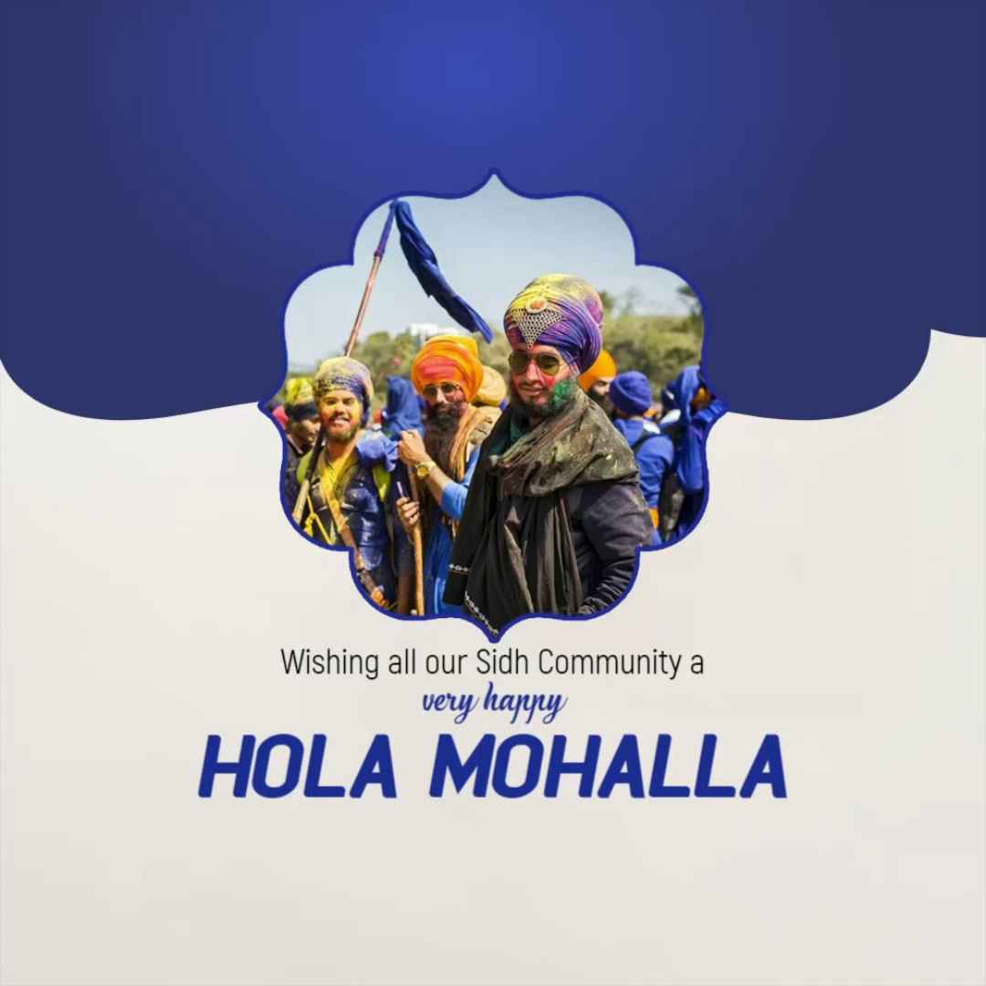 Sikh men celebrating Hola Mohalla with colorful turbans