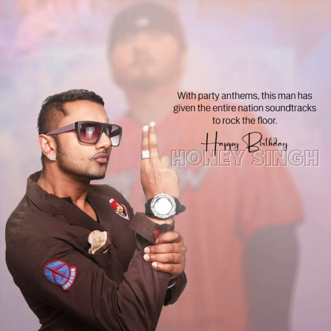 Yo Yo Honey Singh wearing brown shirt and sunglasses celebrating birthday