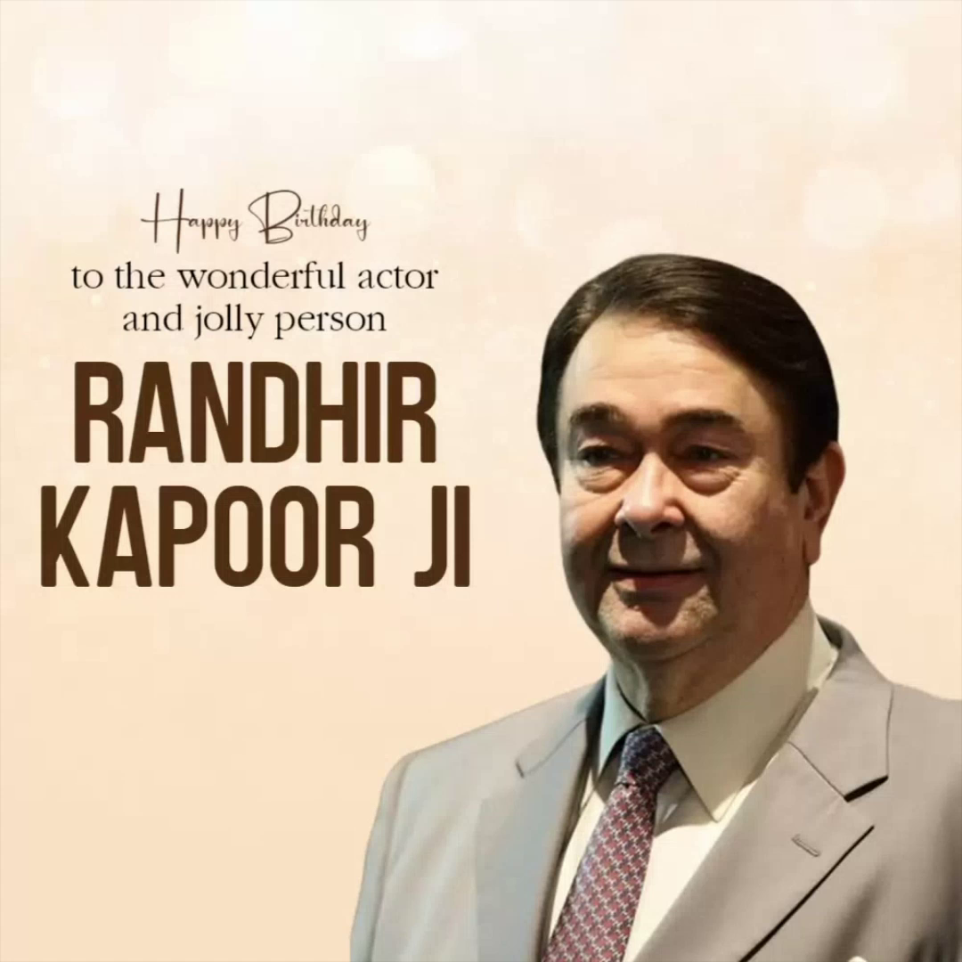 Bollywood actor Randhir Kapoor smiling during a birthday tribute post