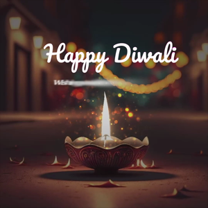 A beautifully lit traditional diya lamp for Diwali festival celebration.