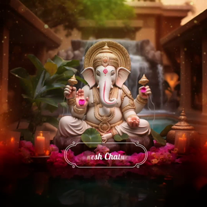 Lord Ganesha idol decorated for Ganesh Chaturthi festival